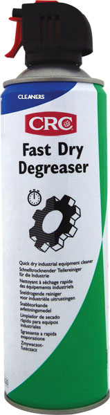 Fast Dry Degreasaer 500 ml: Produto de limpeza solvente com baixo de inflamação para contaminantes pesados em peças mecânicas I CRC