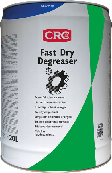 Fast Dry Degreaser, 20 Litros: Produto de limpeza solvente com baixo ponto de inflamação para contaminantes pesados em peças mecânicas I CRC