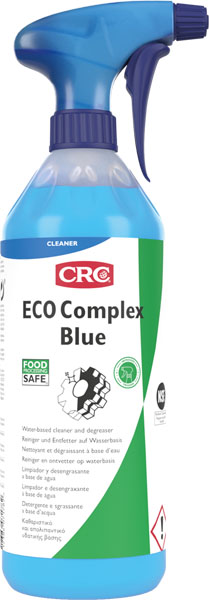 Eco Complex Blue 1Litro: Produto limpeza não inflamável, de secagem lenta á base de água para contaminantes pesados em áreas de processamento alimentar I CRC