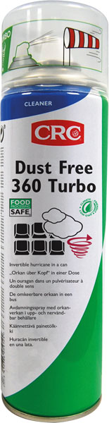 Dust Free 360 turbo 250Ml: Gás liquefeito de alta pressão, inerte, remove o pó e os detritos soltos I CRC