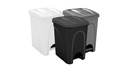 Papeleira com pedal e tampa I Cinza I 300x195x355mm I 10 litros