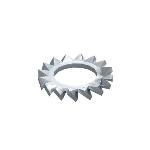 Anilha recartilhada DIN 6798-A I zincada W 1 I Ø M5-30