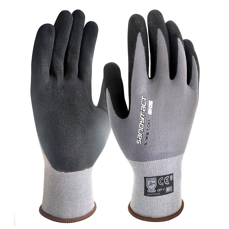 Luva  I pack 12 unid cx 120 pares I modelo: SANDYTACT I SAFETOP