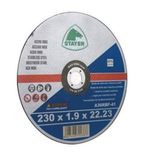 Disco de corte inox extrafino I medida: 230 x 1,9 x 22 I caixa: 25 unidades I STAYER