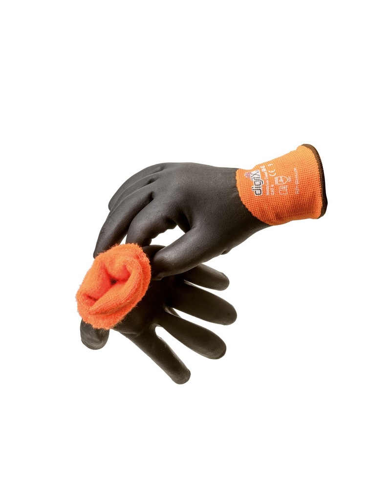 Luva antifrio nitrilo impermeável forro  I pack 12 unid cx 140 pares I modelo: SCANDILUX I SAFETOP