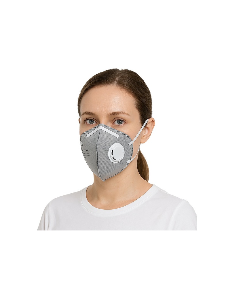 Máscara dobrável vertical carbono FFP2 NR I SAFETOP