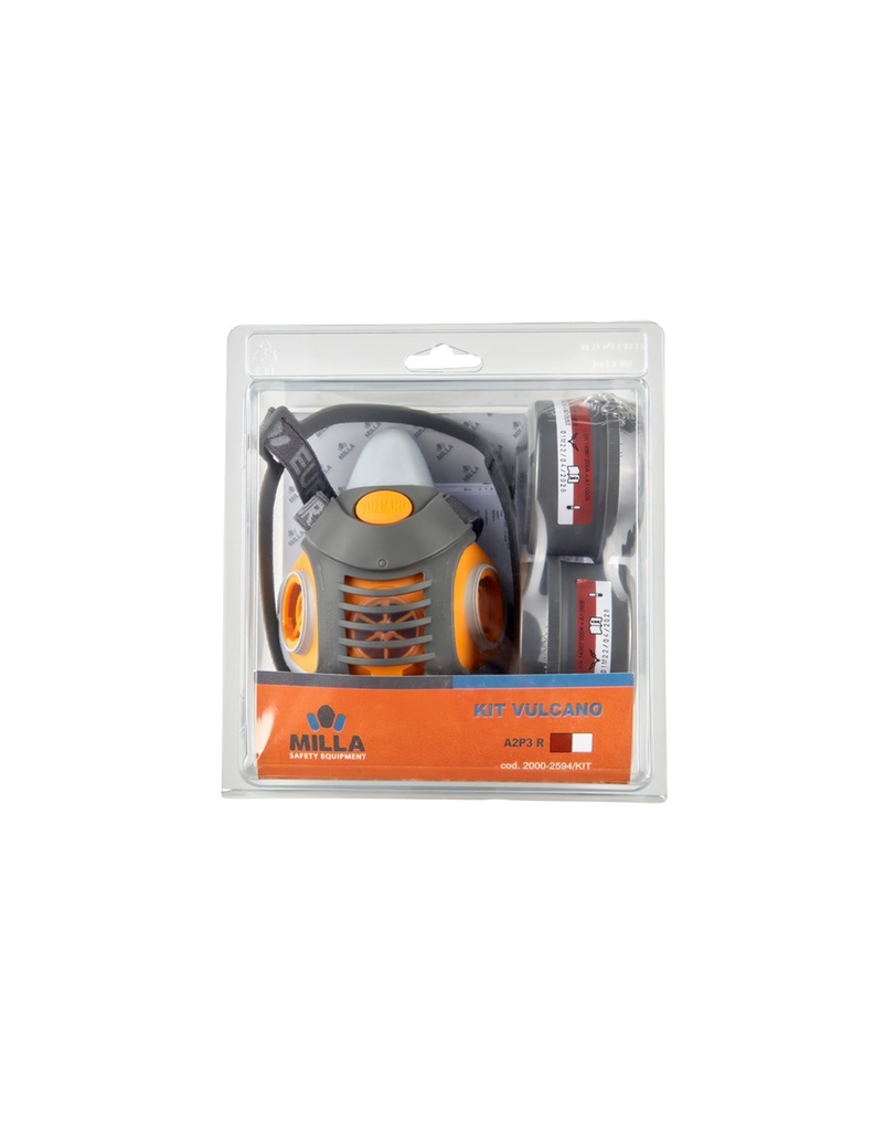 Blister Kit máscara VUCANO + 2 filtros A2P3 I SAFETOP