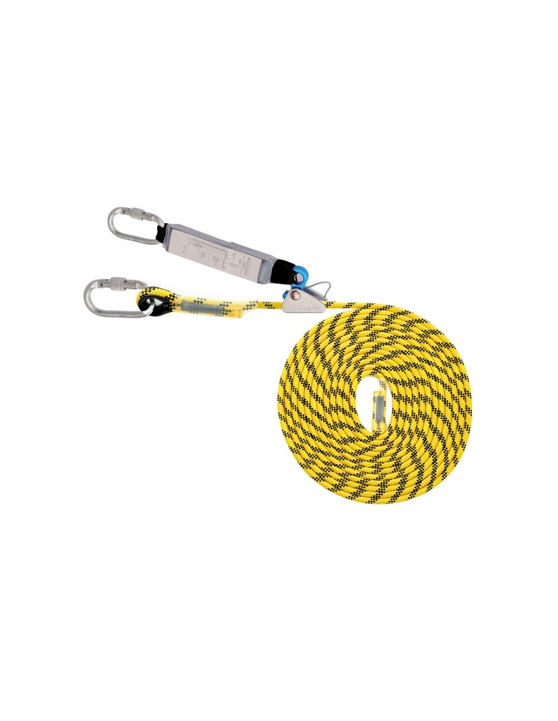 Linha de vida 5 m absorvador +altochut +mosquetões 12 mm I SAFETOP