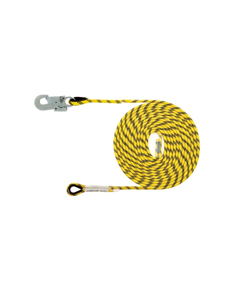 Linha de vida 50 m 14mm diâmetro c/mosquetão 80111 I SAFETOP