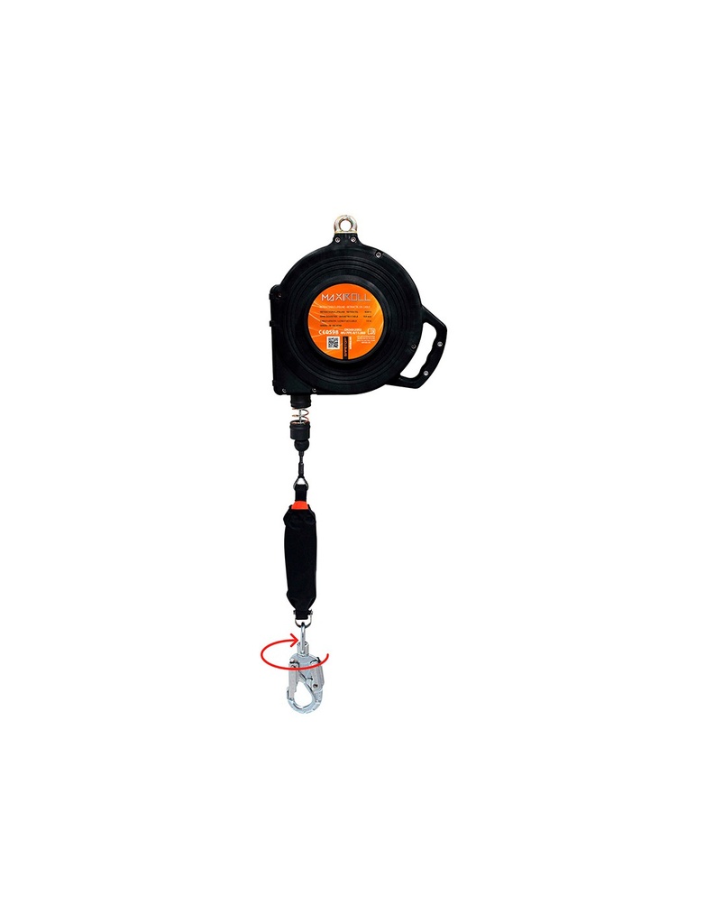 I SAFETMAXIROLL, Retráctil 10m cabo uso Horizontal e Vertical 120KOP