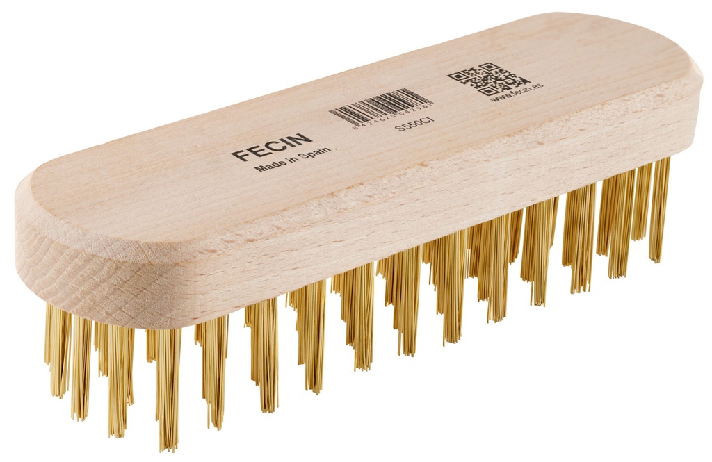 Escova manual universal I medida: 290x30cm I 3 fileiras com 40 madeixas em fio aço latonado I FECIN (cópia)