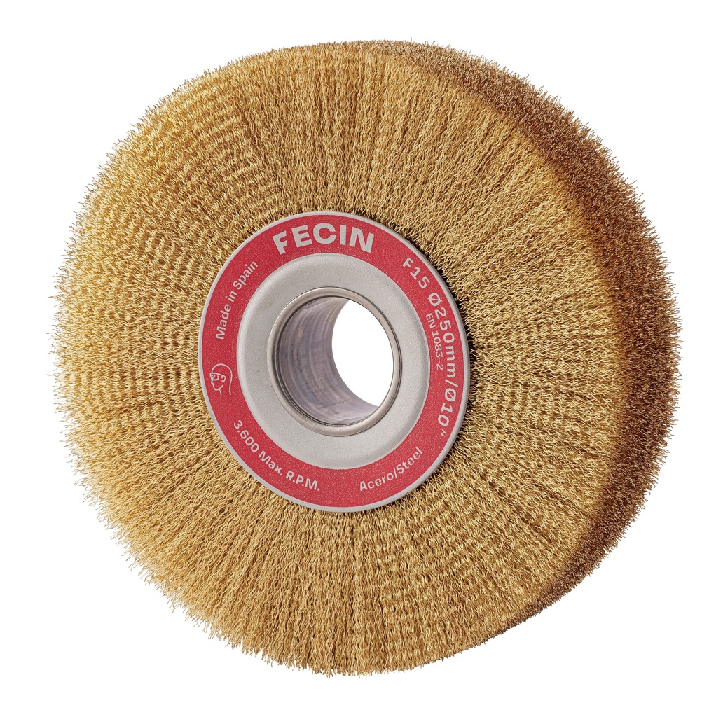 Escovas para máquinas de rebarbamento I medida: 250x60x20mm I aço latonado I FECIN