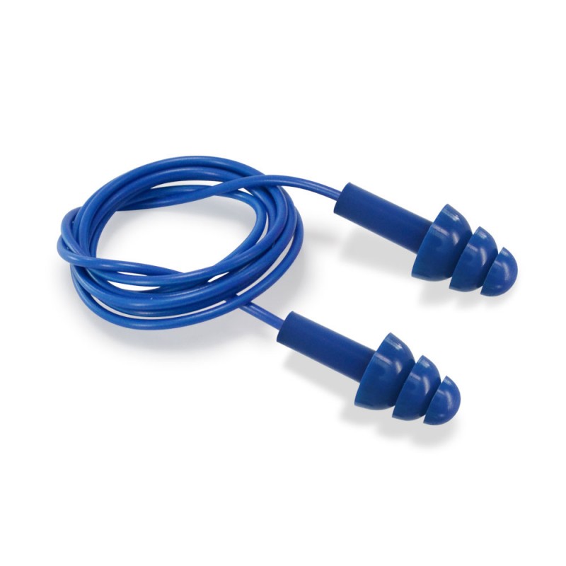 [SAFE009921-82745] Tampões de proteção para ouvidos detetáveis com fio I Caixa com 150 pares I modelo: DETECT FIT I SNR 32 DB I SAFETOP