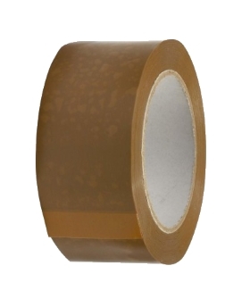 [FIT005000] Fita cola adesiva castanha em polipropileno, 45 micras, medida: 48 mm x 66 metros