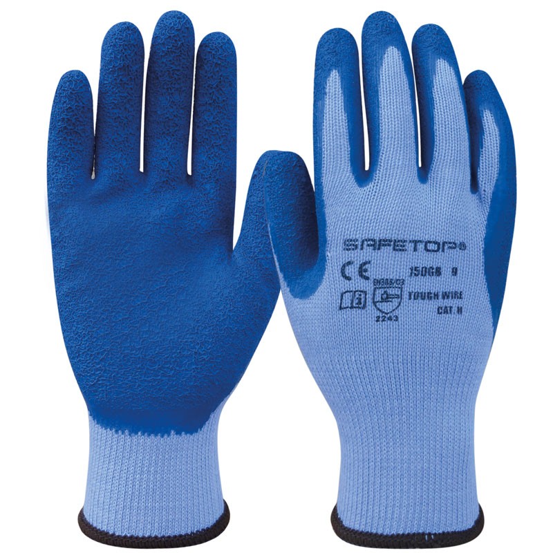 [SAFE13793-G150GB] Luva de látex s/ costuras I pack 12 unid cx 12 pares I modelo: TOUGH WIRE I SAFETOP