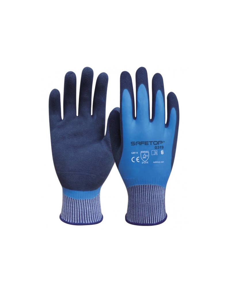 [SAFE13794-G319] Luva impermiável dupla camada I pack 12 unid cx 120 pares I modelo: RAISOFT I SAFETOP