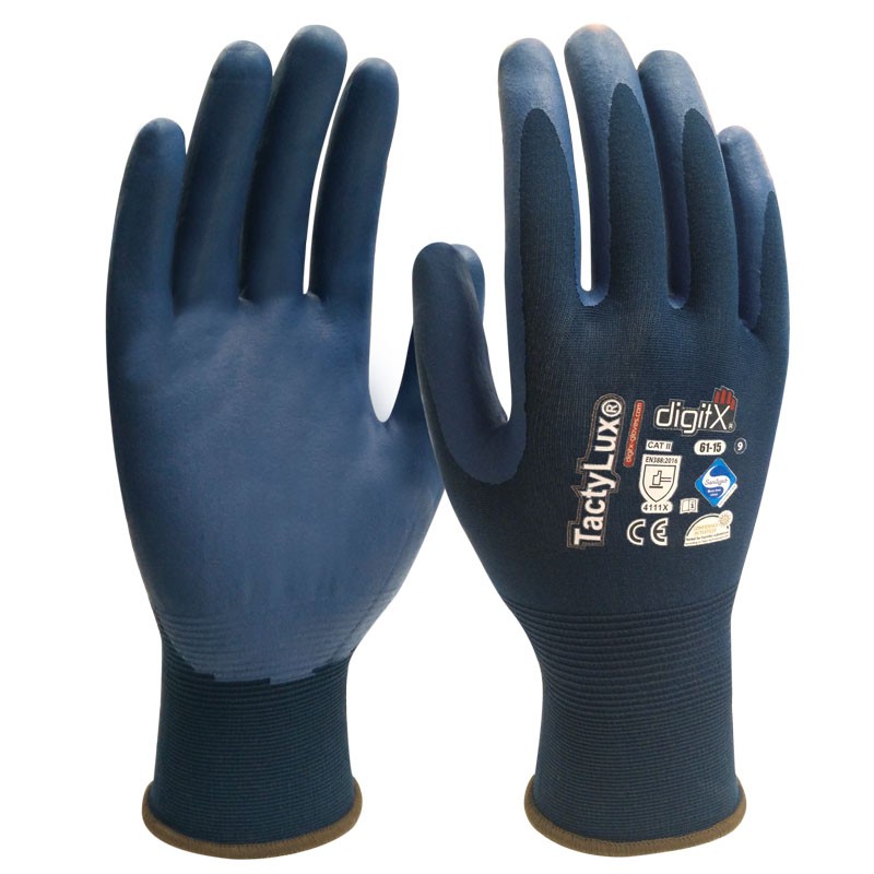 [SAFE13803-61-15] Luva de nitrilo  I pack 12 unid cx 144 pares I modelo: TACTYLUX ULTRAFINO I SAFETOP