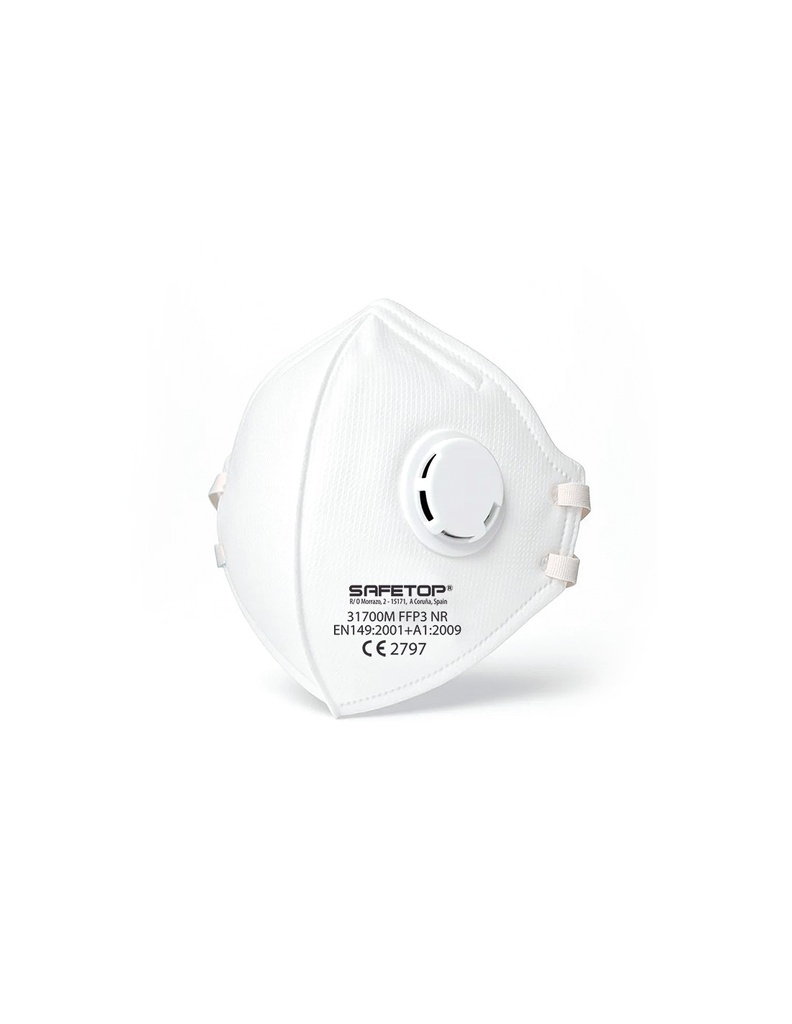 [SAFE15061-31700M] Máscara dobrável vertical  c/válvula FFP2 NR I SAFETOP