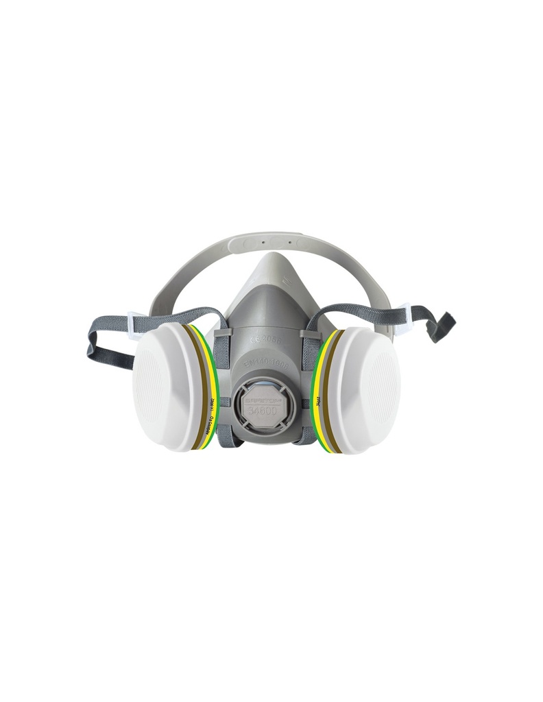 [SAFE15094-34601-KIT] Semi máscara série 4600 de TPR hipoalergénico e filtros 34603  ABEK1P3 I SAFETOP