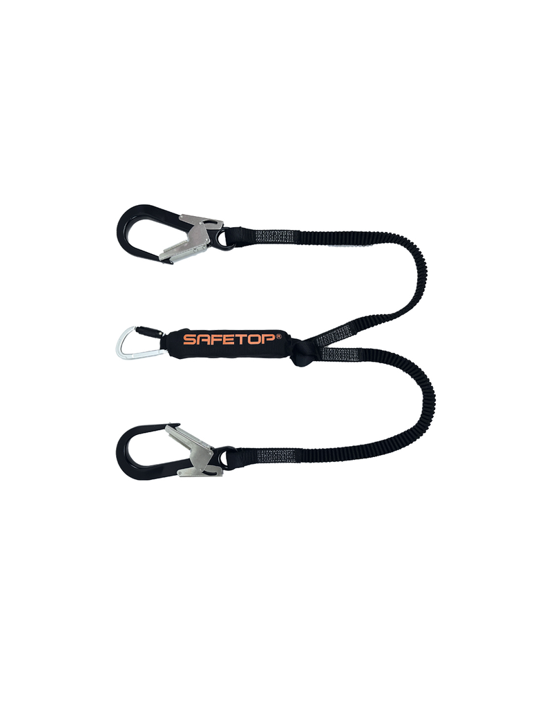 [SAFE16093-80228-AS] Absorvadores protegidos dupla fita elástica série c/ ganchos de alum.  AS I SAFETOP
