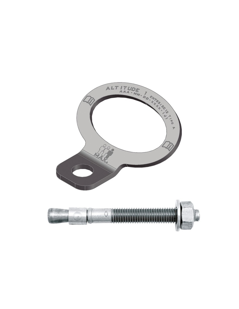 [SAFE16241-80145-TI] Placa de ancoragem 70 mm p/ 3 operacionais c/ parafuso 16 mm I SAFETOP