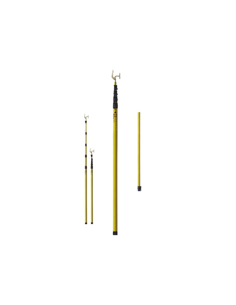 [SAFE16301-80140] VARA TELESCÓPICA 8 m, vara de fibra de vidro com mochila I SAFETOP