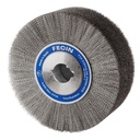Escova para máquinas de rebarbamento I medida: 250x60x20mm I 18 fileiras aço inoxidável I FECIN
