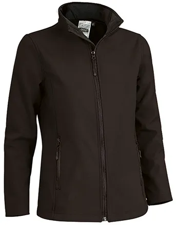 [VALE0017802-CQVACEC] Casaco softshell modelo feminino I Gramagem: 350 g/m² I Modelo: Cecile I VALENTO (BLACK 14000, XS)
