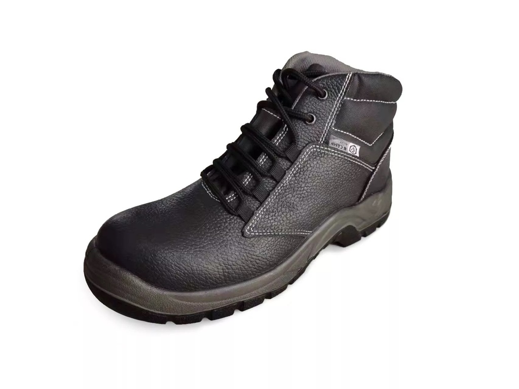 [P2334] Bota de segurança, S3 I sem metais em pele I Biqueira em compósito I Palmilha em Kevlar I Sola anti-derrapante I 2074 (36)