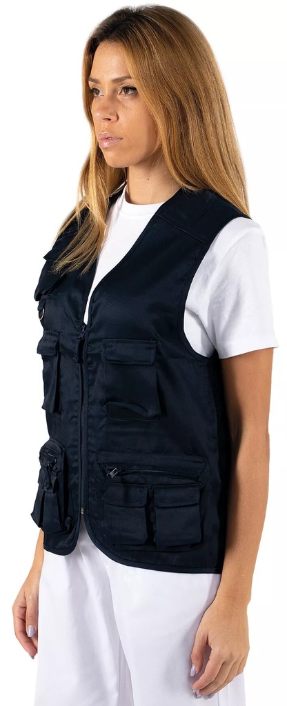 [TAGI002823] Colete de reporter (Azul, S)