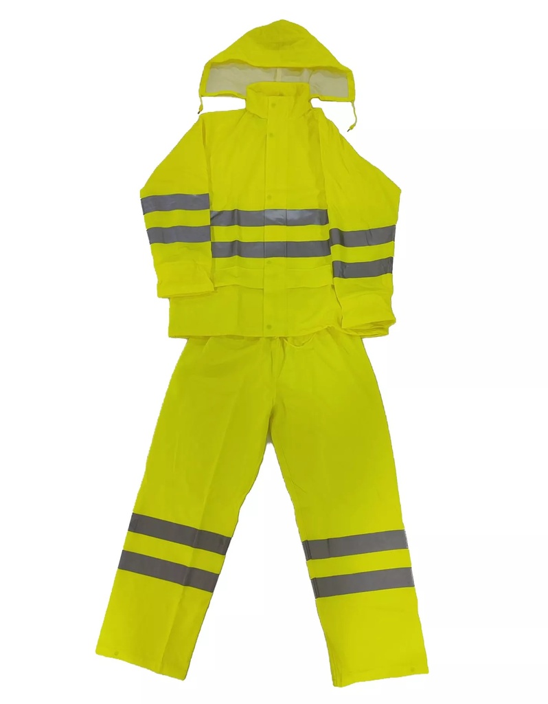 [TAGI003210] Fato de chuva, alta visibilidade em PU (Amarelo, S)