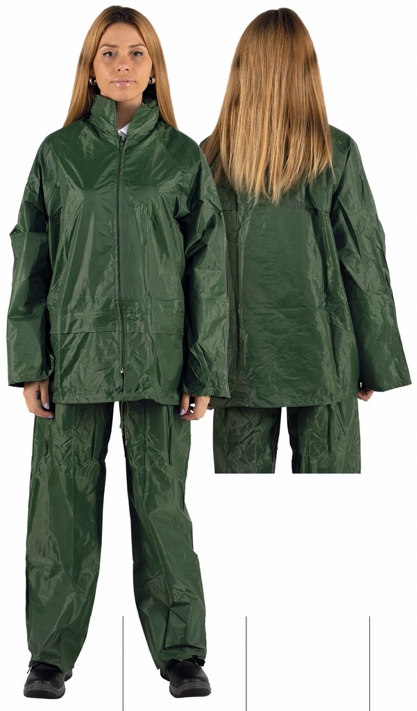 [TAGI003258] Fato de chuva em nylon com forro (Azul, S)