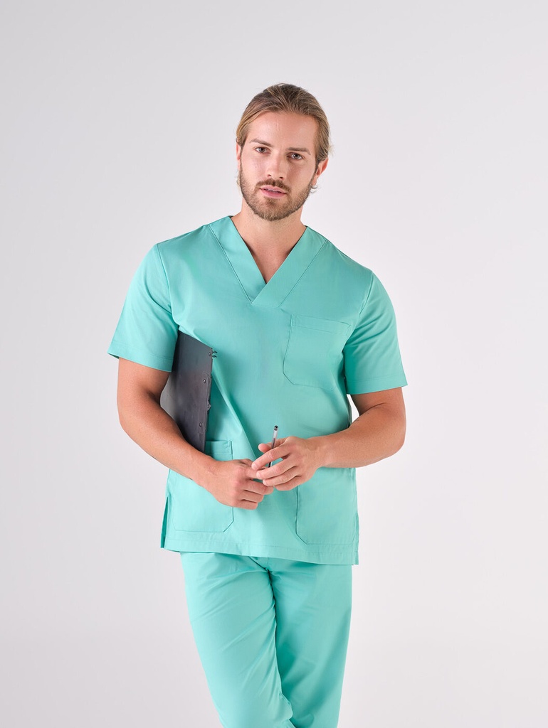 [NAIV004936] Túnica unissexo em V, modelo Tejo (Azul Claro, XS)
