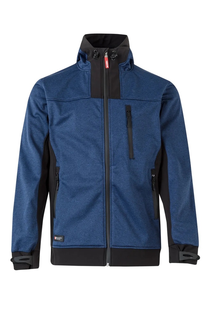 [VELI005988-206007] Casaco softshell bicolor com capuz I VELILLA (Azul Mescla/Preto, XS)