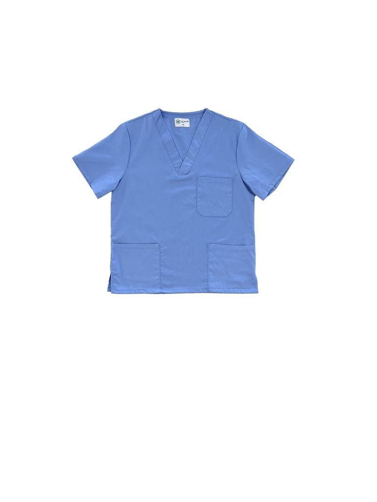 [P7225] Túnica em V I modelo: BA-020 I (Azul Claro, XS)