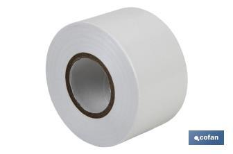 Fita isoladora | 130 microns | Cor Branca | 50 mm x 33 metros