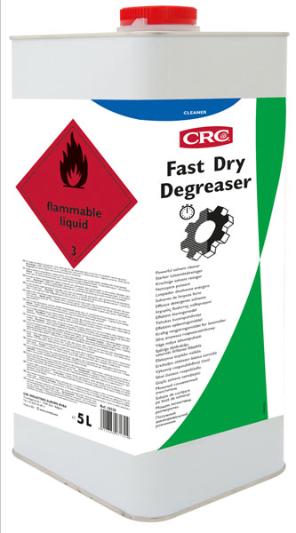 [CRC008881-1030081] Fast Dry Degreaser, 5 litros: Produto de limpeza solvente com baixo ponto de inflamação para contaminantes pesados em peças mecânicas I CRC