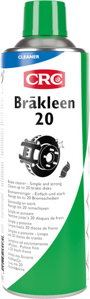 [CRC008900-1031870] Brakleen 20, 500 ml: Limpador de travões para fácil limpeza de óleo, gordura, sujidade e pó de travões. I CRC
