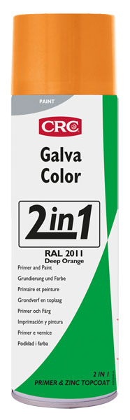 [CRC009160-1031334] Galvacolor 2011 laranja, 500ml: Primário de fosfato de zinco 2 em 1 e tinta semibrilhante I CRC