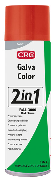 [CRC009161-1030361] Galvacolor 3000 vermelho, 500ml: Primário de fosfato de zinco 2 em 1 e tinta semibrilhante I CRC