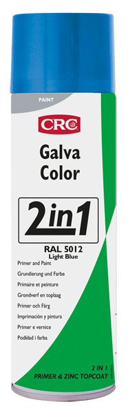 [CRC009162-1031260] Galvacolor 5005 azul sinal, 500ml: Primário de fosfato de zinco 2 em 1  e tinta semibrilhante I CRC