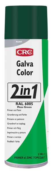 [CRC009164-1032713] Galvacolor 6005 verde musgo, 500ml: Primário de fosfato de zinco 2 em 1  e tinta semibrilhante I CRC