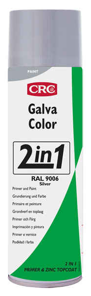 [CRC009168-1030375] Galvacolor 9006 prata, 500ml: Primário de fosfato de zinco 2 em 1 semibrilhante I CRC