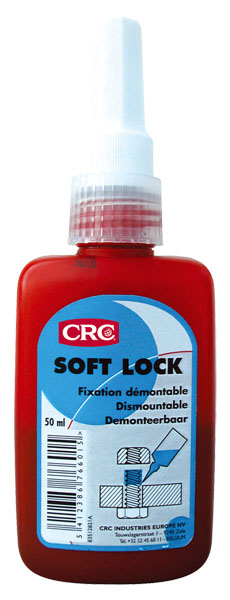 [CRC009405-1030736] Soft Lock, 50ml: Cola resistência média p/ bloquear roscas temporáriamente I CRC